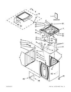 Top And Cabinet Parts Diagram and Parts List for MVWB880BW0  Maytag Washer
