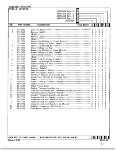 Backguard Page 2 Diagram and Parts List for 6530A REV A Norge Washer