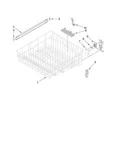 Upper Rack And Track Parts Diagram and Parts List for MDB8959AWB3  Maytag Dishwasher