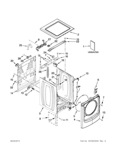 Part Location Diagram of W10441092 Whirlpool ENERGY GUIDE