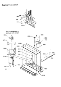 Machine Compartment Diagram and Parts List for TS19VL-P1306302WL  Amana Refrigerator