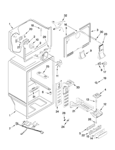 Liner Parts Diagram and Parts List for M9BXXGMYM00  Maytag Refrigerator