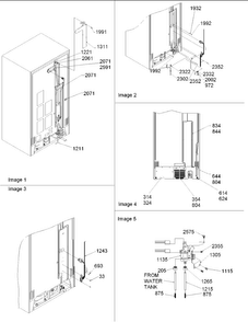 Cabinet Back Diagram and Parts List for SRD528VE-P1320402WE  Amana Refrigerator
