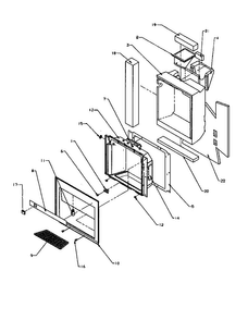 Ice And Water Cavity Diagram and Parts List for SZD27NE-P1162410WE  Amana Refrigerator