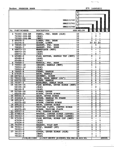 Freezer Door Page 2 Diagram and Parts List for 231740  Admiral Refrigerator
