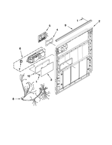 Inner Door Parts Diagram and Parts List for ADB1400AWD1  Amana Dishwasher
