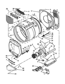 Bulkhead Parts Diagram and Parts List for 3LMEDC300YW2  Maytag Dryer