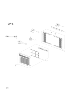 Recommended Spare Parts Diagram and Parts List for CAE5MR410A67  Crosley Air Conditioner