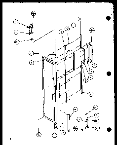Fz Door Diagram and Parts List for 36538-P1121904WL  Amana Refrigerator