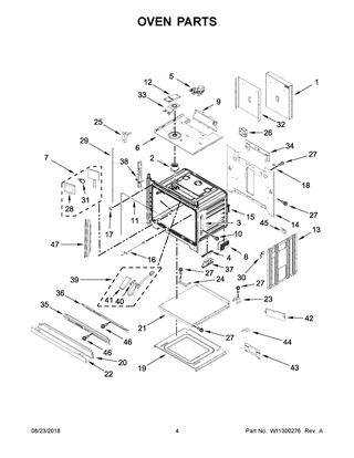 Oven Parts Diagram and Parts List for JJW3830DS03  Maytag Wall Oven