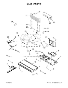 Unit Parts Diagram and Parts List for MFC2062FEZ01  Maytag Refrigerator