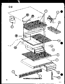 Interior Accessories Diagram and Parts List for TC18G-P75535-1W  Amana Refrigerator