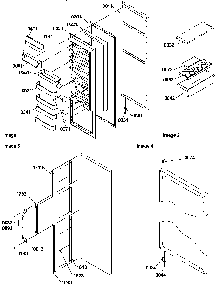Refrigerator Door And Accessories Diagram and Parts List for SXD322L-P1313901WL  Amana Refrigerator