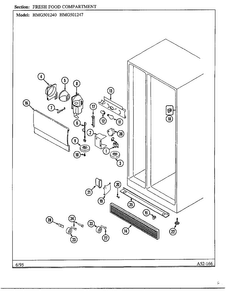 Fresh Food Compartment Diagram and Parts List for 501247  Admiral Refrigerator
