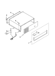 Top Grille And Unit Cover Parts Diagram and Parts List for JF42CXFXDB00  Jenn-Air Refrigerator