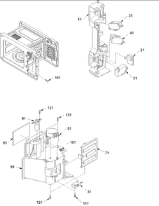 Latch Board Diagram and Parts List for ACM1580AS-PACM1580AS0  Amana Microwave