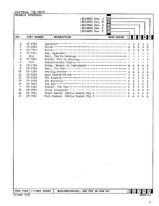 Tub Parts Page 3 Diagram and Parts List for 6440A REV J Norge Washer