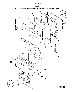 Door Diagram and Parts List for 79075343313  Kenmore Range