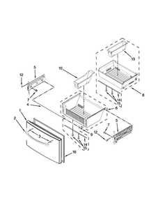 Freezer Door Parts Diagram and Parts List for MFT2976AEW00  Maytag Refrigerator