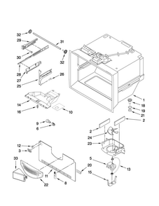 Freezer Liner Parts Diagram and Parts List for JFC2089WEM1  Jenn-Air Refrigerator