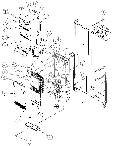 Evaporator & Air Handling Diagram and Parts List for 36541-P1121701W  Amana Refrigerator