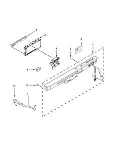 Control Panel And Latch Parts Diagram and Parts List for MDB8979SEZ0  Maytag Dishwasher
