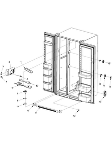 Light Covers And Toe Grille Diagram and Parts List for ARS8265BB-PARS8265BB01  Amana Refrigerator