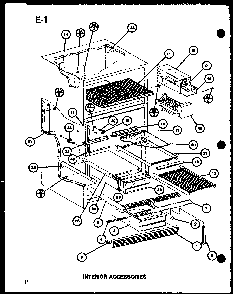Interior Accessories Diagram and Parts List for TC18G-P76512-5W  Amana Refrigerator