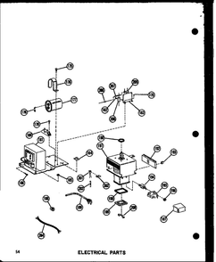 Electrical Parts Diagram and Parts List for RR-4D P71100-5M Amana Microwave