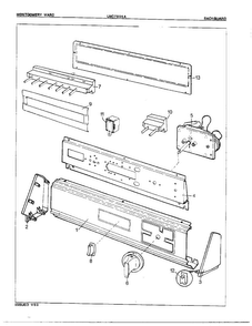 Electric Dryer/backguard Diagram and Parts List for 7834A REV E Norge Dryer