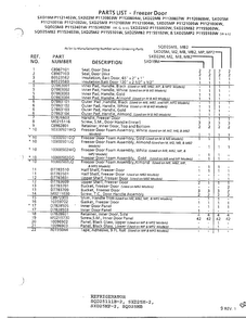 Complete Refrigerator Assembly Page 2 Diagram and Parts List for SXD25MP-2  Amana Refrigerator