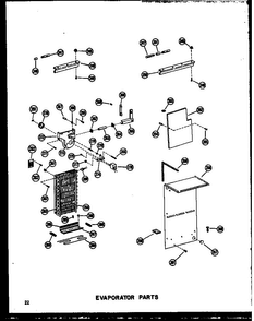 Evaporator Parts Diagram and Parts List for SRI19W-C-P60340-37WC  Amana Refrigerator