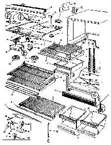 Refrigerator/fresh Food Compartment Diagram and Parts List for JRT153LB M7C51B Jenn-Air Refrigerator