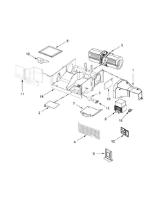 Air Flow Parts Diagram and Parts List for MMV1174DH4  Maytag Microwave