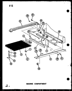 Machine Compartment 1 Diagram and Parts List for IC2-P3641505W-SXS  Amana Refrigerator