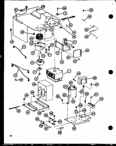 Interior Parts Diagram and Parts List for RV-8 P75260-4M Amana Microwave