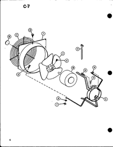 Part Location Diagram of D6748201 Whirlpool Fan blade