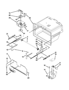 Freezer Liner Parts Diagram and Parts List for MFI2269VEM11  Maytag Refrigerator
