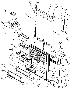 Refrigerator Door Diagram and Parts List for TXI22R-P1168004W  Amana Refrigerator