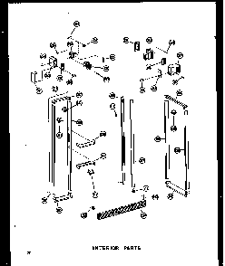 Interior Parts Diagram and Parts List for SRI19A-P60350-6W  Amana Refrigerator