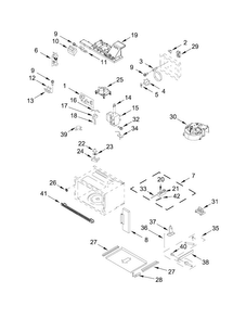 Cabinet And Stirrer Parts Diagram and Parts List for JMC2430DS01  Jenn-Air Microwave