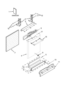 Door And Panel Parts Diagram and Parts List for MDB8969SDE3  Maytag Dishwasher