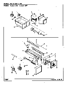 Ice Maker & Bin Diagram and Parts List for RC22LN-3AW CS32A Magic Chef Refrigerator