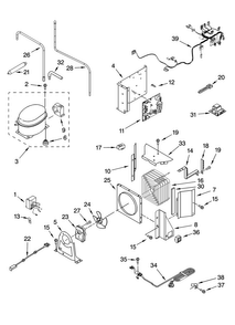 Upper Unit Parts Diagram and Parts List for JS48CXFXDB01  Jenn-Air Refrigerator