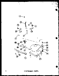 Compressor Parts Diagram and Parts List for EU18K-AG P60335-18WG Amana Freezer