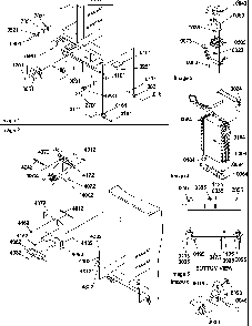 Drain System, Rollers, And Evaporator Assy Diagram and Parts List for SSD522TW-P1313602WW  Amana Refrigerator