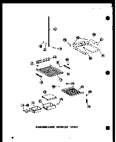 Refrigerator Interior Parts Diagram and Parts List for SRN22N-C-P60230-64WC  Amana Refrigerator