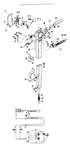 Handle, Switch Diagram and Parts List for F7091  Hoover Carpet Cleaner