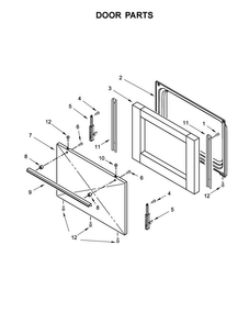 Door Parts Diagram and Parts List for ACR2303MFW1  Amana Range