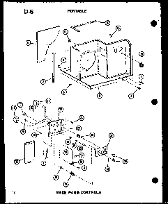 Base Pan & Controls Diagram and Parts List for ES6P-2AMS P54972-27R Amana Air Conditioner